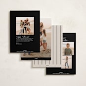 "Halford" - Holiday Cards in Snow by Robert and Stella - Back of Card Options