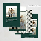 "Married & Bright" - Holiday Cards in Spruce by Ekko Studio - Back of Card Options