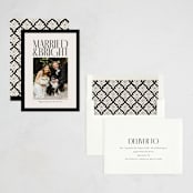 "Married & Bright" - Holiday Cards in Ink by Ekko Studio - Assembled