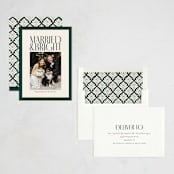 "Married & Bright" - Holiday Cards in Spruce by Ekko Studio - Assembled