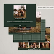 "Classic Houndstooth" - Holiday Cards in Balsam by Ekko Studio - Back of Card