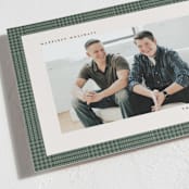 "Classic Houndstooth" - Holiday Cards in Balsam by Ekko Studio - Detail