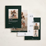 "Minimal tree farm" - Holiday Cards in Forest by Michelle Harrick - Back of Card Options