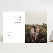 "The Little Things" - Holiday Cards in Snow by Up Up Creative - Front