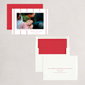 "Classic Stripes" - Holiday Cards in Candy Apple by Carolyn MacLaren - Assembled