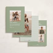 "Festive Woodland Forest" - Holiday Cards in Cypress by Hannah Williams - Back of Card Options