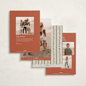 "Holiday Frame" - Holiday Cards in Persimmon by Chris Griffith - Back of Card Options