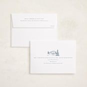"Christmas Toile" - Holiday Cards in Periwinkle by Jennifer Lew - FREE Recipient Addressing