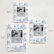 "Christmas Toile" - Holiday Cards in Periwinkle by Jennifer Lew - Formats Available