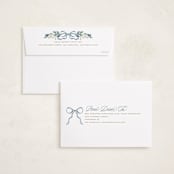 "Watercolor Bow Garland" - Holiday Cards in Blueberry by Jackie Crawford - FREE Recipient Addressing