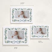 "Watercolor Bow Garland" - Holiday Cards in Blueberry by Jackie Crawford - Formats Available