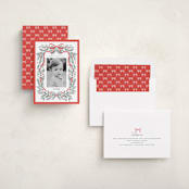 "Bough and Bow" - Holiday Cards in Candy Cane by Itsy Belle Studio - Assembled