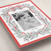 "Bough and Bow" - Holiday Cards in Candy Cane by Itsy Belle Studio - Detail