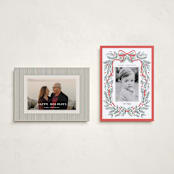 "Bough and Bow" - Holiday Cards in Candy Cane by Itsy Belle Studio - Photo Orientation Options