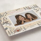 "Snow and Ivory Winter Scene" - Holiday Cards in Eggnog by Becky Nimoy - Detail