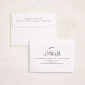 "Snow and Ivory Winter Scene" - Holiday Cards in Eggnog by Becky Nimoy - FREE Recipient Addressing