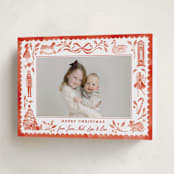 "The Nutcracker" - Holiday Cards in Red Ribbon by Sarah Knight - Folded Card