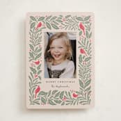 "Cardinals" - Holiday Cards in Cream by Kristen Knechtel - Front