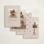 "Cardinals" - Holiday Cards in Cream by Kristen Knechtel - Back of Card Options
