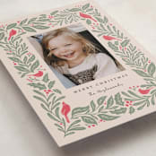 "Cardinals" - Holiday Cards in Cream by Kristen Knechtel - Detail