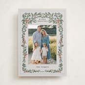"Merriest Botanicals" - Holiday Cards in Snowberry by Angel Walker - Front