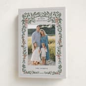 "Merriest Botanicals" - Holiday Cards in Snowberry by Angel Walker - Folded Card
