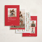 "Ribbon arch" - Holiday Cards in Cardinal by Sarah Knight - Back of Card Options
