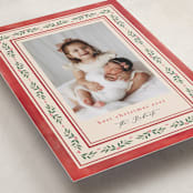 "Floral Folk" - Holiday Cards in Holly Berry by Mansi Verma - Detail