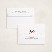 "Christmas Ribbon" - Holiday Cards in Candy Apple by Erica Krystek - FREE Recipient Addressing