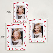 "Christmas Ribbon" - Holiday Cards in Candy Apple by Erica Krystek - Formats Available
