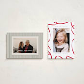 "Christmas Ribbon" - Holiday Cards in Candy Apple by Erica Krystek - Photo Orientation Options