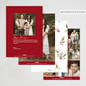 "Delicate Sprigs" - Holiday Cards in Peppermint by Kate Ahn - Back of Card Options