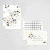 "Delicate Sprigs" - Holiday Cards in Peppermint by Kate Ahn - Assembled