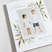 "Delicate Sprigs" - Holiday Cards in Peppermint by Kate Ahn - Detail