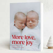 "More and more" - Holiday Cards in Candy Cane by Lea Delaveris - Folded Card