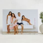 "Simply Peace" - Holiday Cards in Cranberry by Karen Glenn - Front