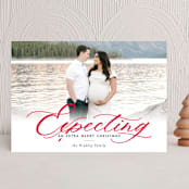"Expecting" - Holiday Cards in Holly by Maddy Hague - Front