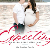 "Expecting" - Holiday Cards in Holly by Maddy Hague - Detail