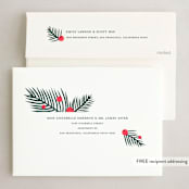 "White Berries" - Holiday Cards in Persimmon by Cricket and Bee - FREE Recipient Addressing