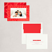 "love joy" - Holiday Cards in Holly Berry by Orasie - Assembled