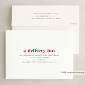 "Furry + Bright" - Holiday Cards in Cranberry by Angela Thompson - FREE Recipient Addressing