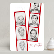 "Snapshots" - Holiday Cards in Santa Suit by Leah Bisch - Front