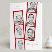 "Snapshots" - Holiday Cards in Santa Suit by Leah Bisch - Folded Card