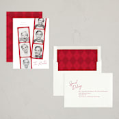 "Snapshots" - Holiday Cards in Santa Suit by Leah Bisch - Assembled