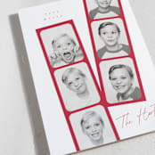 "Snapshots" - Holiday Cards in Santa Suit by Leah Bisch - Detail