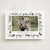 "Classic Greenery" - Holiday Cards in Peppermint by Susan Moyal - Front