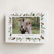 "Classic Greenery" - Holiday Cards in Peppermint by Susan Moyal - Folded Card