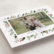"Classic Greenery" - Holiday Cards in Peppermint by Susan Moyal - Detail