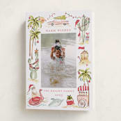 "Warmest Wishes" - Holiday Cards in Coral by Sarah Knight - Folded Card