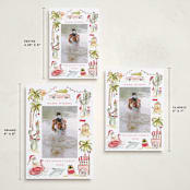"Warmest Wishes" - Holiday Cards in Coral by Sarah Knight - Formats Available